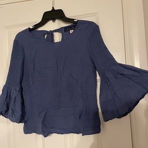 Blue Francesca’s Flowy Sleeves Top, Size: XS